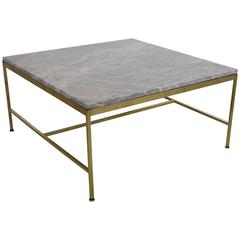 Marble and Brass Coffee Table by Paul McCobb, 1950s