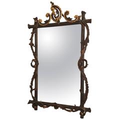  Late 19th Century Faux Bois Mirror Frame