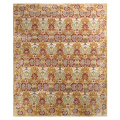 Rug & Kilim's Teppich im europäischen Stil mit goldenem und rotem Blumenmuster
