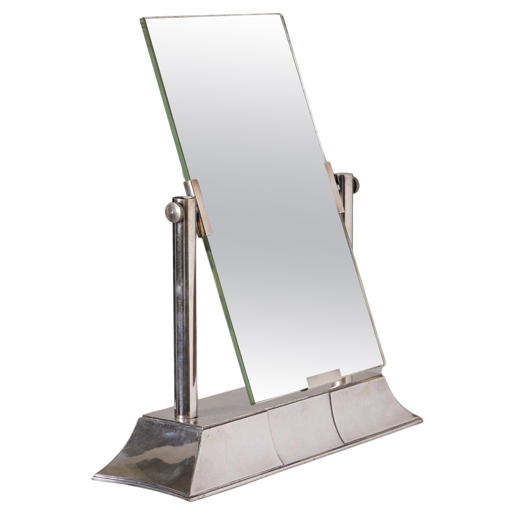  Metal Mirror by Luc Lanel for Christofle For Sale