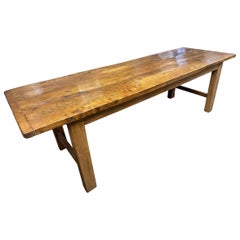 Used Early 19th Century Elm Farmhouse Table 