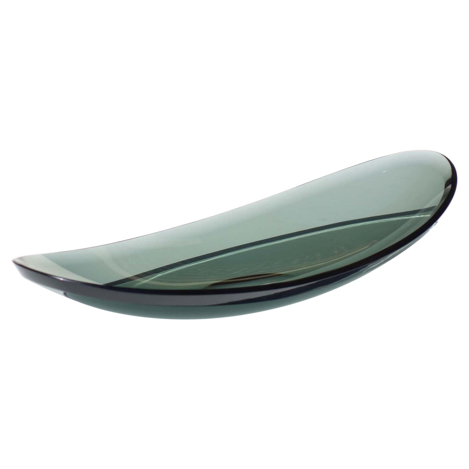 1960 Fontana Arte Max Ingrand Italienisches Design Mid Century Modernist Kristall Schale im Angebot