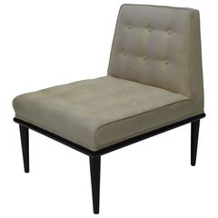 1950s Edward Wormley Style Slipper Chair in Ultrasuede 10