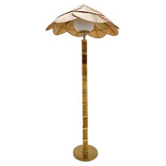 Moderne Stehlampe aus Bambus aus der Mitte des Jahrhunderts, Miranda Ab zugeschrieben, 1960er Jahre