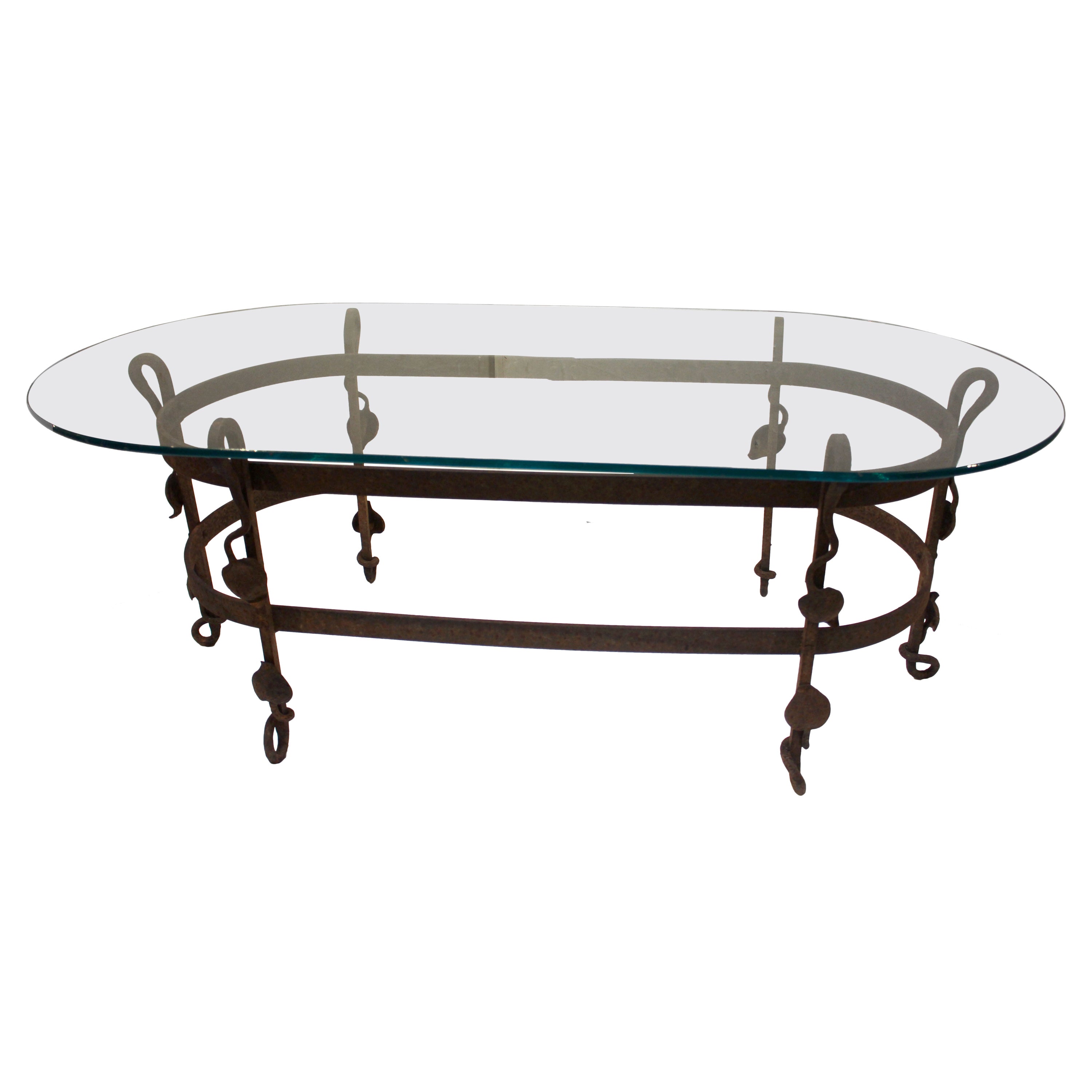 Early 20th Century Arts & Crafts Oval Coffee Table For Sale