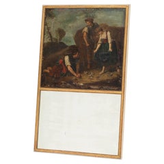 Trumeau du XIXe siècle représentant une scène bucolique