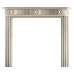 Regency Mantel in Statuary Marble with Reeded Jambs