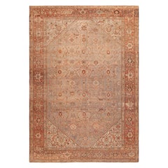 Très impressionnant tapis géométrique antique persan Sultanabad 8'6" x 12'.