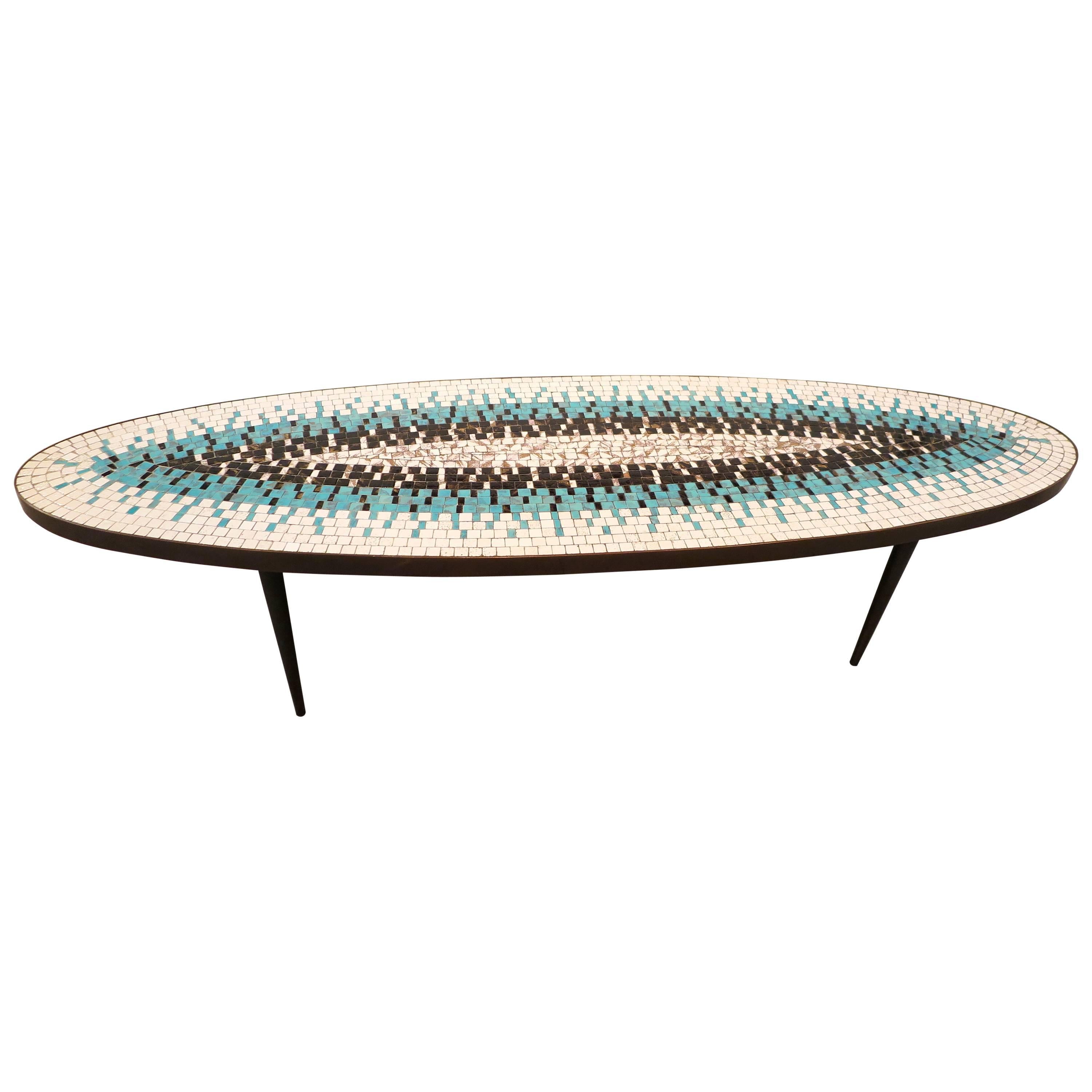 Mid-Century Mosaic Coffee Table by Luberto