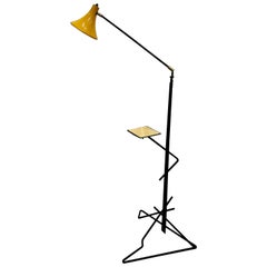Vintage French Modernist Articulating  Floor Lamp, Circa 1960's