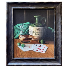 Games Night  Oil Painting on Board by Steve Burgess Tullamore Dew Irish Rugby