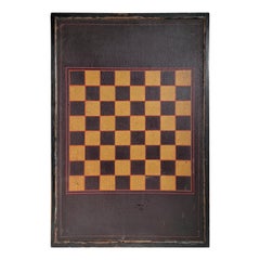 Antique  19thc Original Painted Game  Board From New England