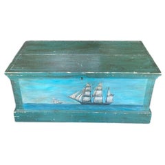 19th Century Decorated Sea Chest