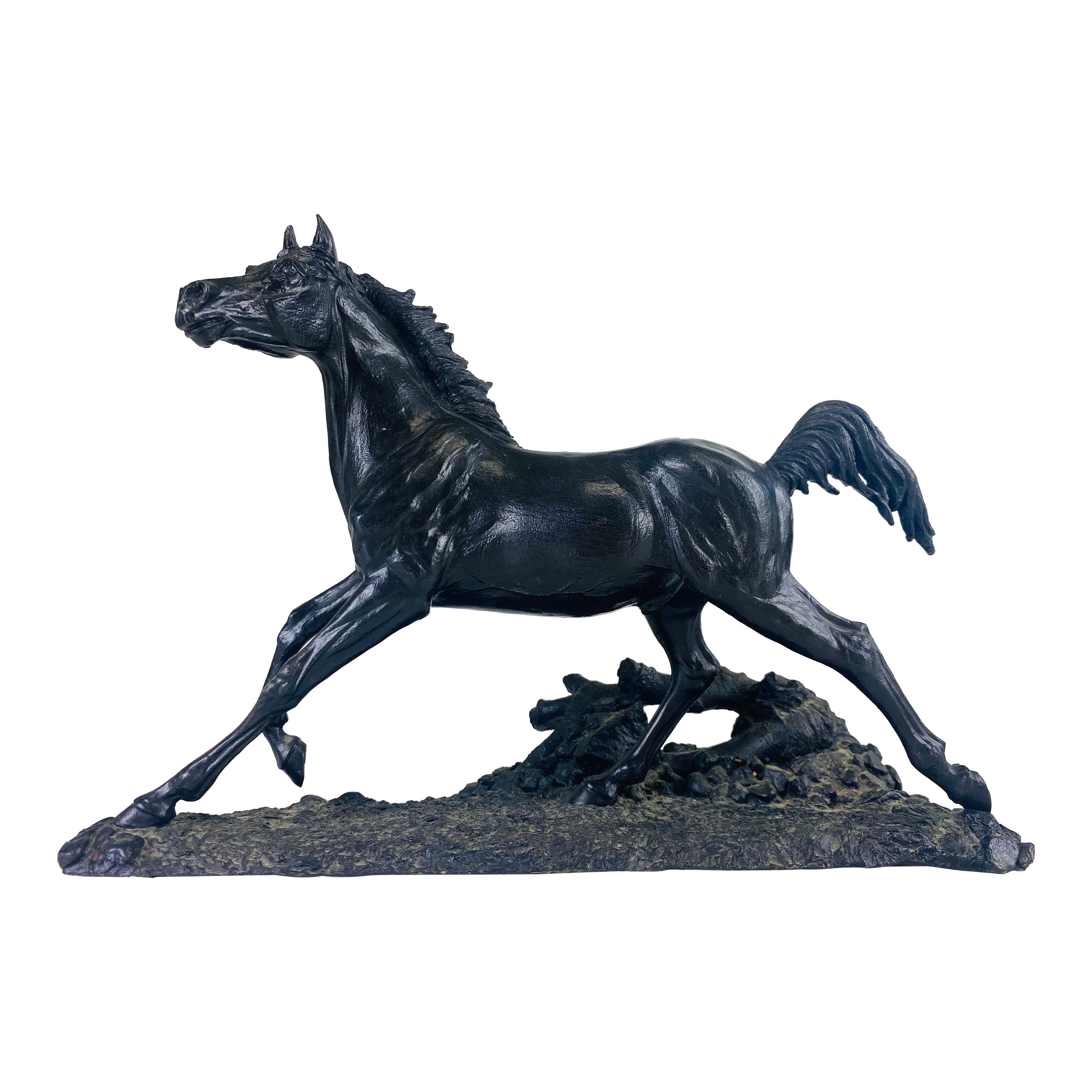 Antique late 19th century cast bronze horse sculpture. For Sale