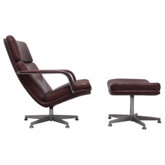 Früher Loungesessel „F141“ mit Ottomane von Geoffrey Harcourt für Artifort, 1972