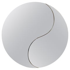 Vintage Yin and Yang Round Wall Mirror, Italy 1970s