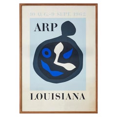 Antique Jean Arp Louisiana Museum Exhibition Poster “Arp”, Denmark, 1958