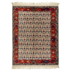Feiner handgefertigter türkischer 7x9 Fuß großer Teppich, 100 % natürlich gefärbte Wolle