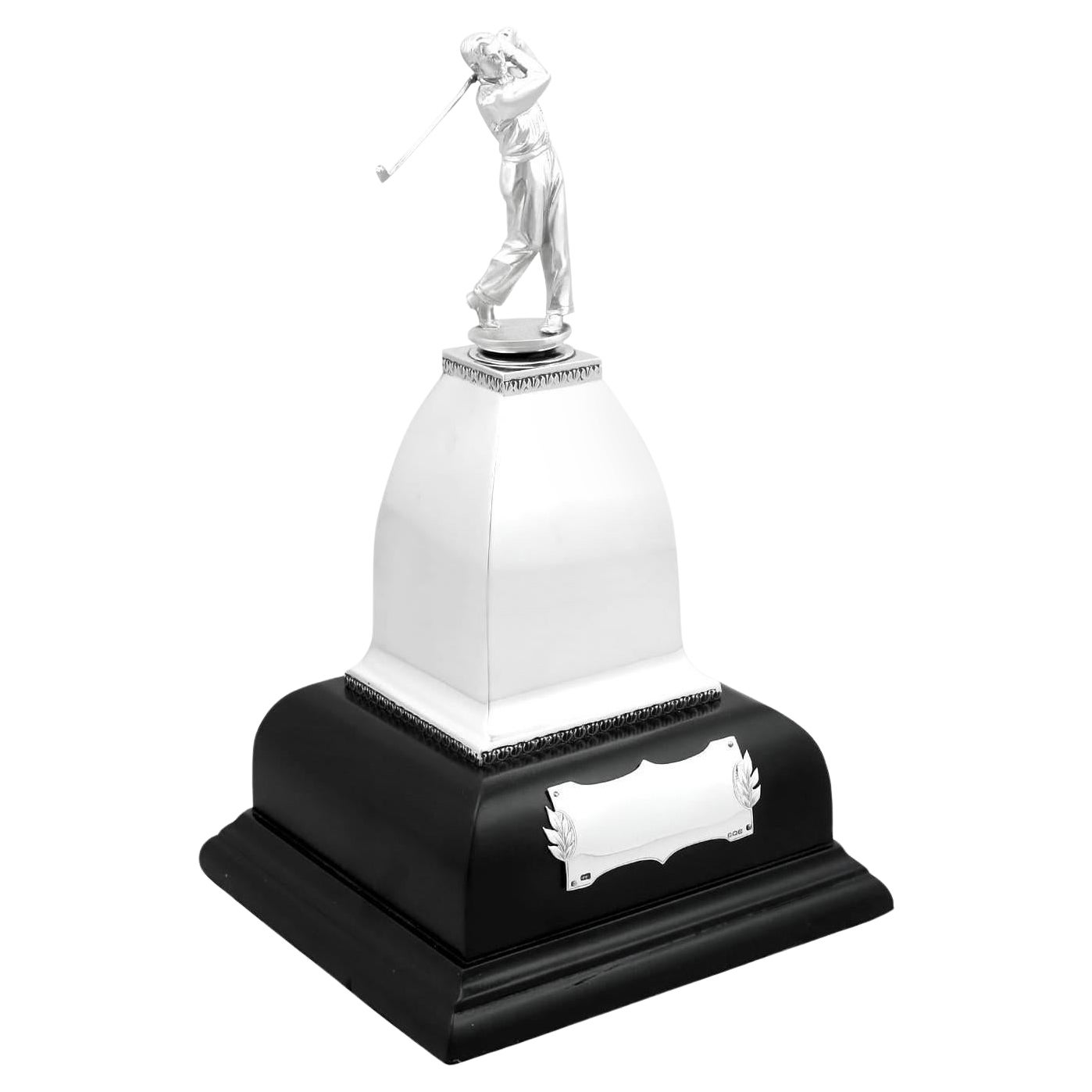 Antique Sterling Silver Golf Presentation Trophy