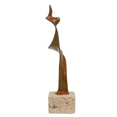 1999 Escultura abstracta de bronce del célebre artista mexicano Jonás Gutiérrez Castillo