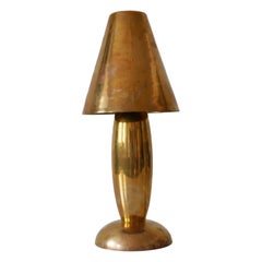 Rare & Lovely Mid-Century Modern Brass Side Table Lamp by Lambert Germany 1970s