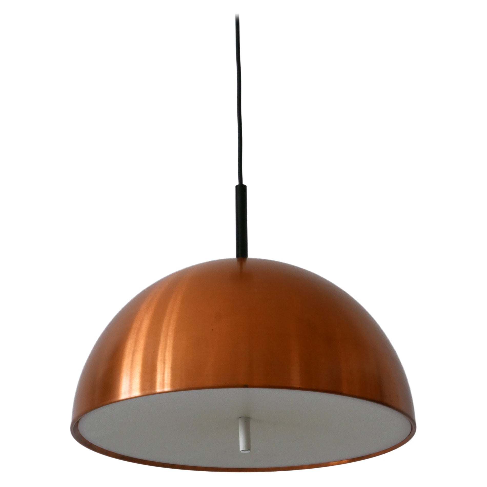 Elegant Mid-Century Modern Copper Pendant Lamp by Staff & Schwarz Germany 1960s For Sale