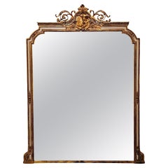 Un miroir en bois doré exceptionnellement rare du 19ème siècle par Lamb of Manchester