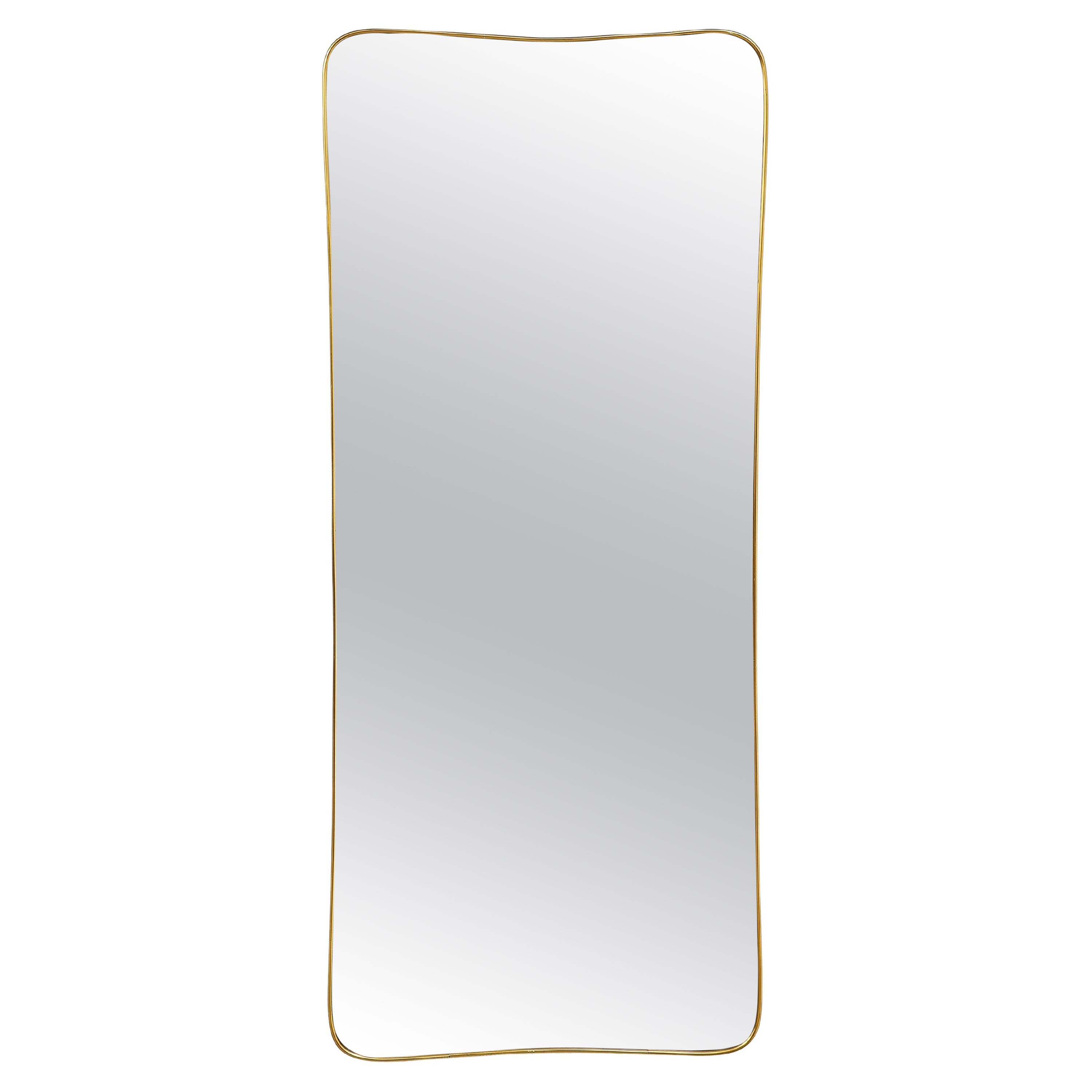 Gio Ponti Style Modernist Dressing Mirror, Italy, 1950's For Sale