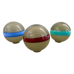 Vintage (3) Venini Fasce Orizzontale Globe Pendants or Shades