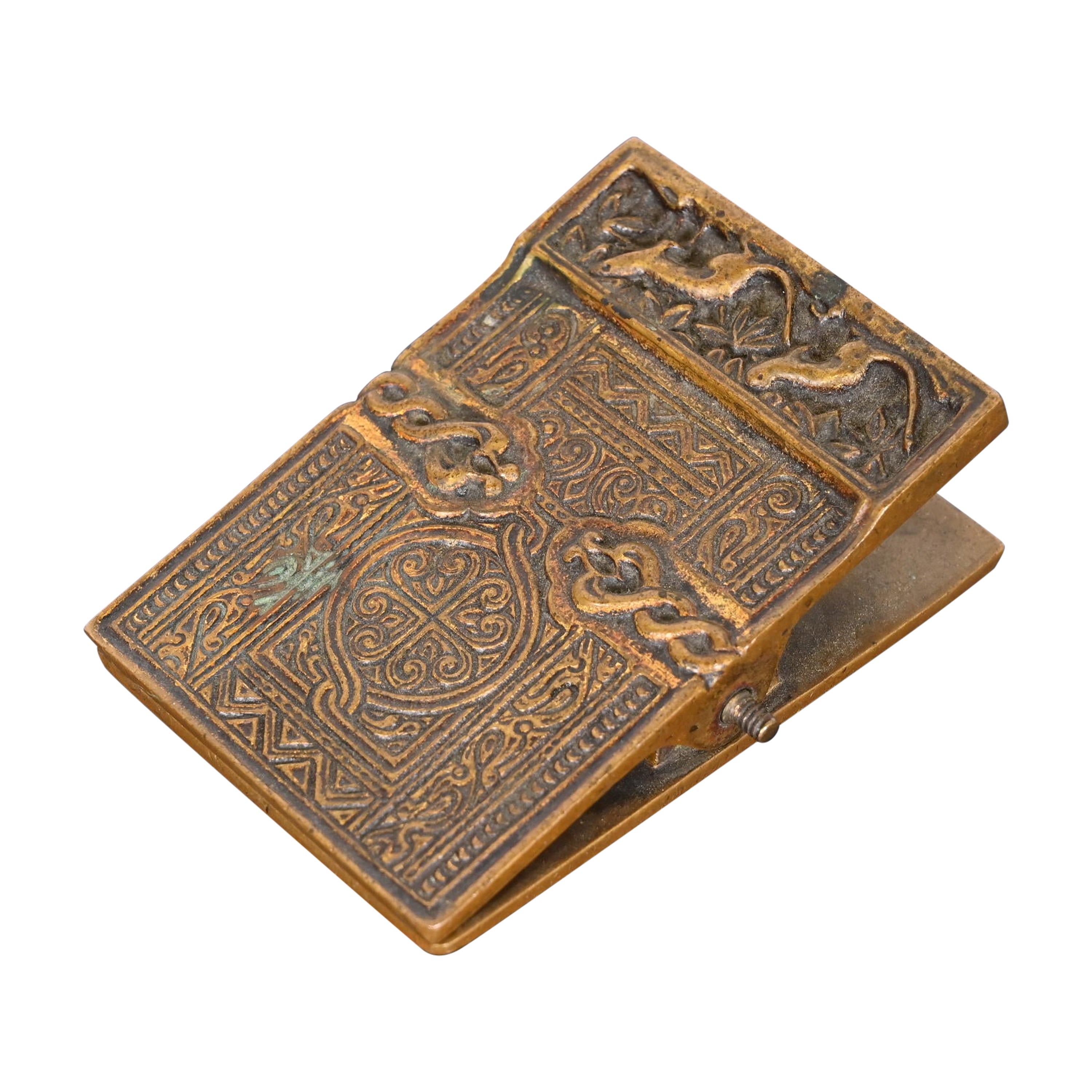 Tiffany Studios New York Venetian Bronze Large Paper Clip, Circa 1910 For Sale