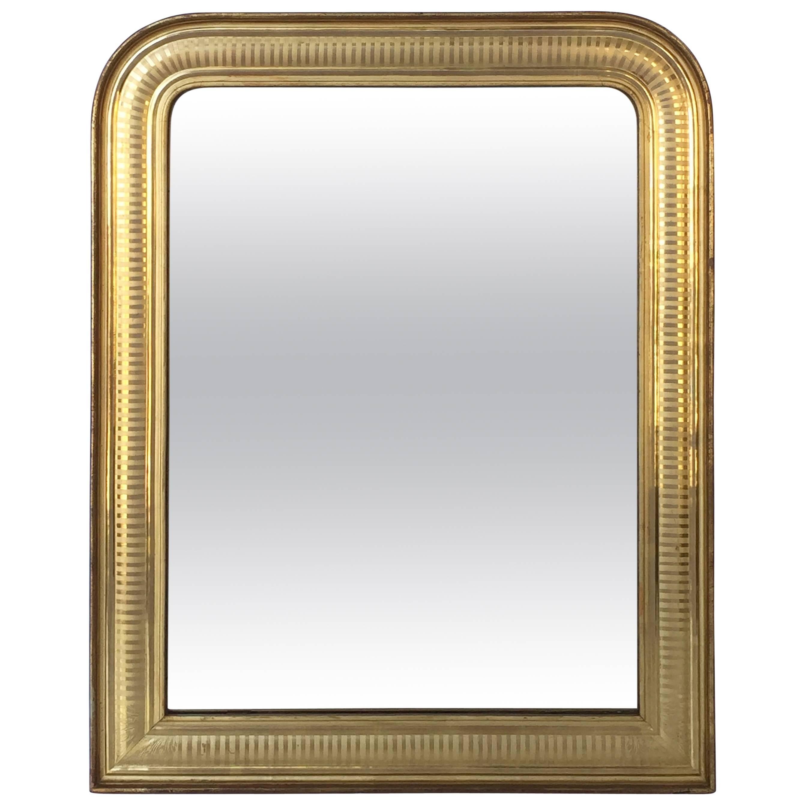 Large Louis Philippe Gilt Mirror (H 34 1/4" x W 27 1/4")