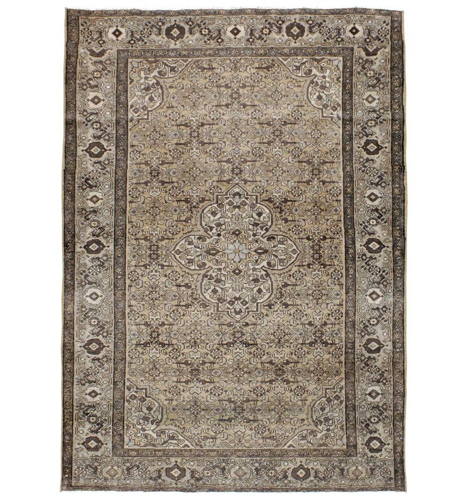 Mid-20th Century Handmade Persian Malayer Accent Rug For Sale