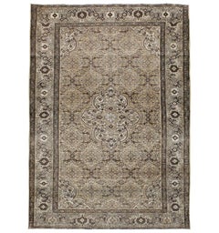Vintage Mid-20th Century Handmade Persian Malayer Accent Rug