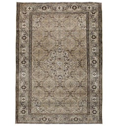 Tapis d'accent persan Malayer fait à la main au milieu du 20e siècle