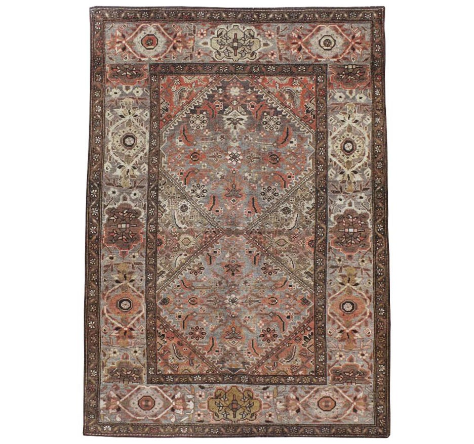 Early 20th Century Handmade Persian Tribal Kurd Accent Rug For Sale