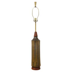 Grande lampada da tavolo Aldo Londi Milano Moderno Bitossi in ceramica d'arte italiana