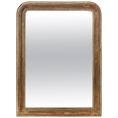Large Louis Philippe Gilt Mirror with Greek Key Design (H 47 1/4 x W 35 1/4)