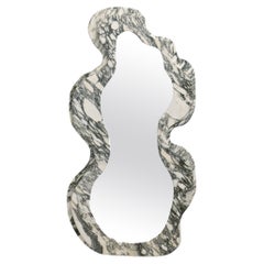 FORM(LA) Onda Floor Mirror 78”H x 42”W x 1.5”D Arabescato Corchia Marble