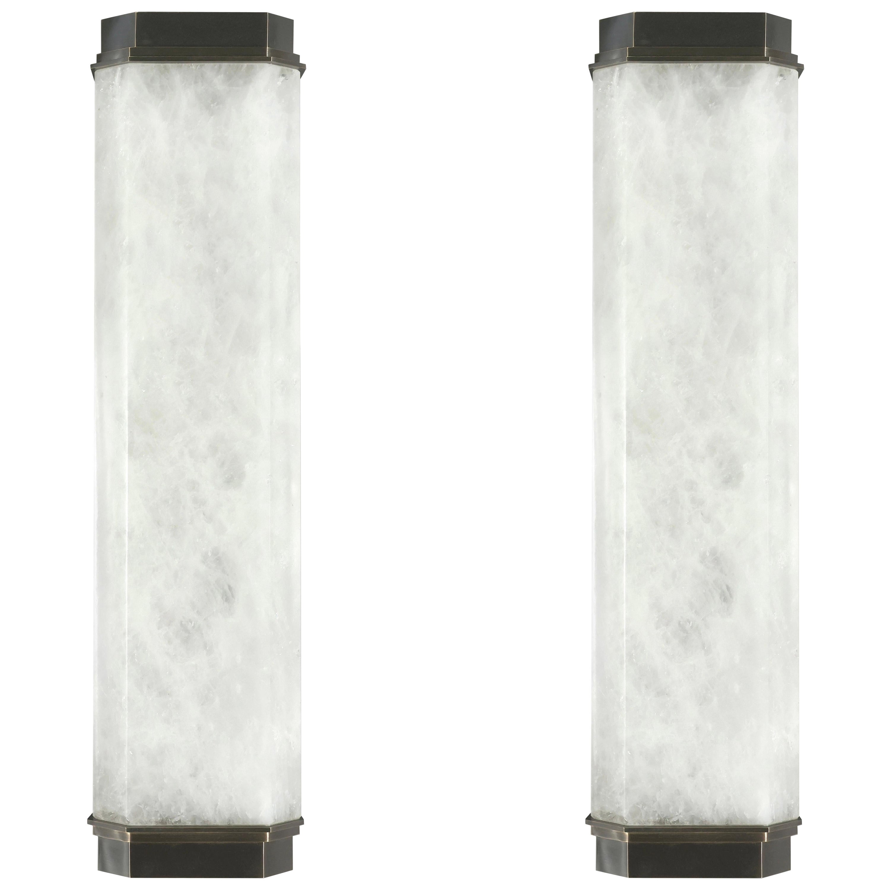 NHP19 Rock Crystal Sconces By Phoenix  For Sale