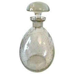 Small Glass Decanter with Bubbles and with Stopper 