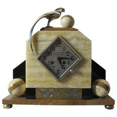 Amusing Art Deco Mantel Clock by F.H Danvin