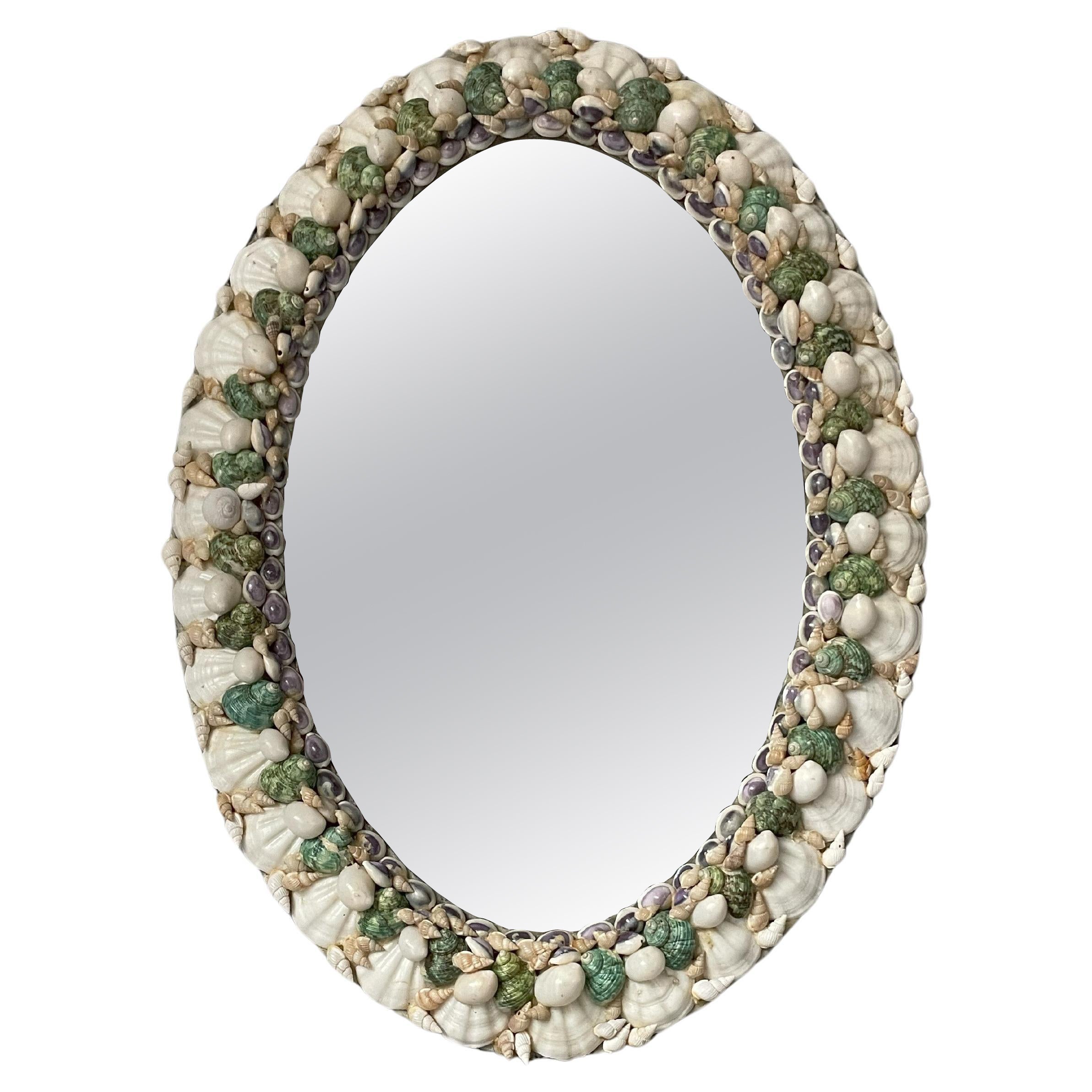 Oval shell mirror