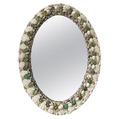 Vintage Oval shell mirror