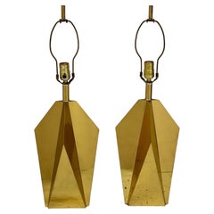Pair of  1960’s Italian Brass Lamps