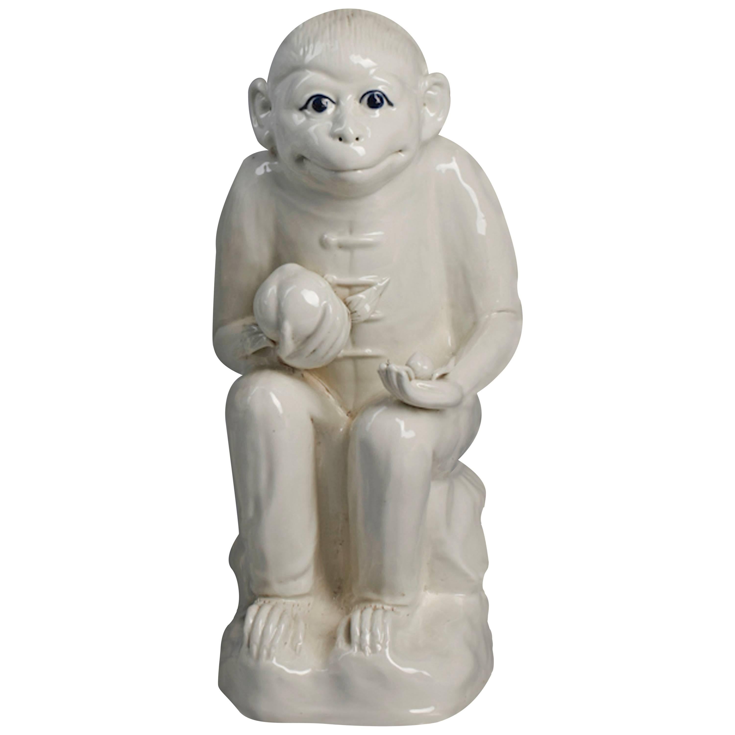 White Porcelain Monkey in a Suit