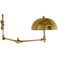 Rare Adjustable Brass Sconce from a Yacht, Germany, 1950s