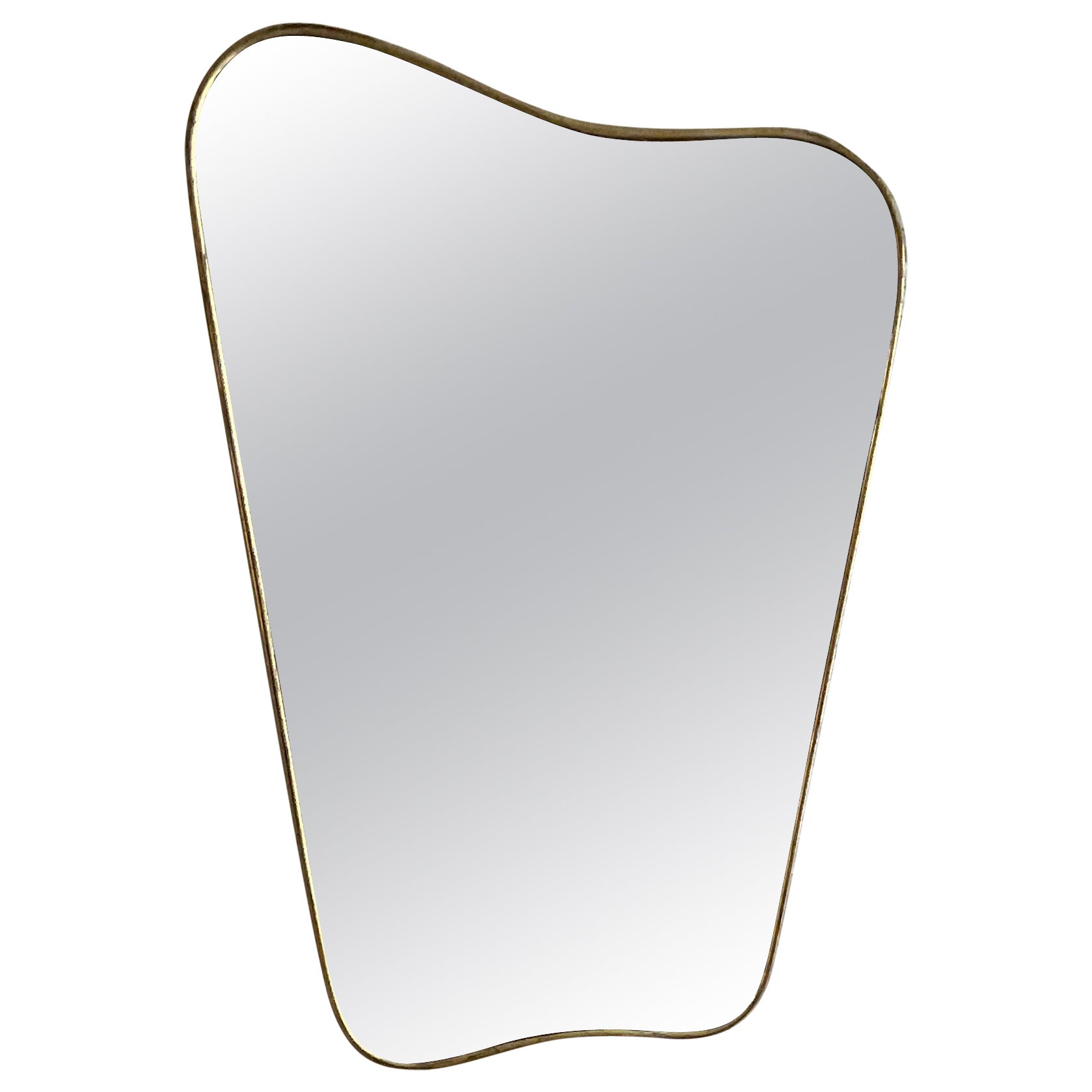 FONTANARTE - Pietro CHIESA - mirror with brass frame - ITALY 1950s For Sale