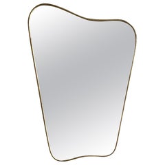 Vintage FONTANARTE - Pietro CHIESA - mirror with brass frame - ITALY 1950s