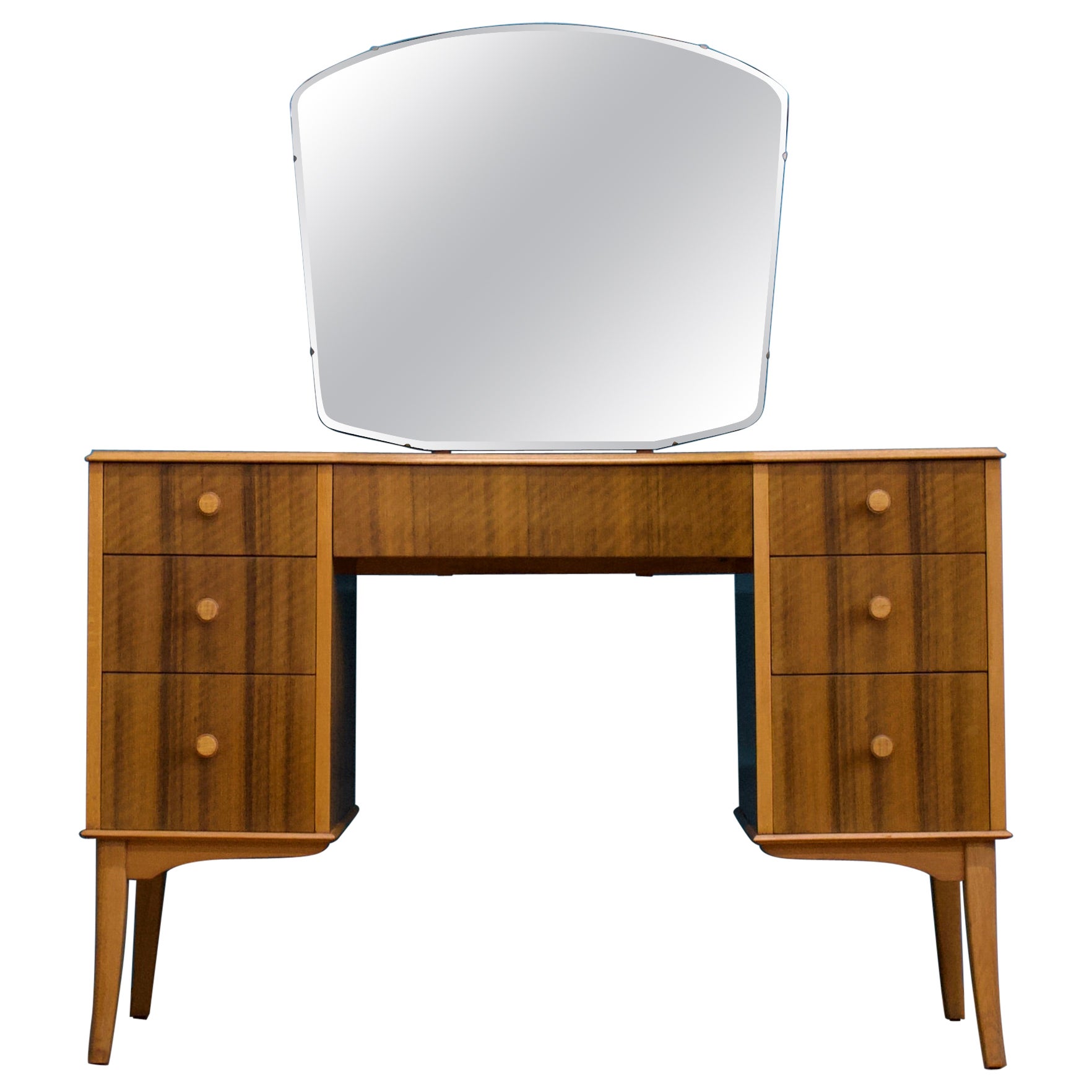 Mid Century Vintage Dressing Table in Walnut from Heals, 1960s For Sale
