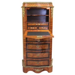 19th Century Louis XV-Style Secretaire a Abattant